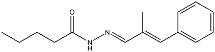 N-[(E)-[(E)-2-methyl-3-phenylprop-2-enylidene]amino]pentanamide Struktur