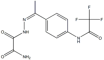 N'-[(Z)-1-[4-[(2,2,2-trifluoroacetyl)amino]phenyl]ethylideneamino]oxamide 化学構造式