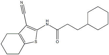 N-(3-cyano-4,5,6,7-tetrahydro-1-benzothiophen-2-yl)-3-cyclohexylpropanamide Structure