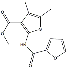 methyl 2-(furan-2-carbonylamino)-4,5-dimethylthiophene-3-carboxylate Struktur