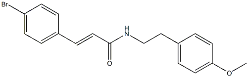 (E)-3-(4-bromophenyl)-N-[2-(4-methoxyphenyl)ethyl]prop-2-enamide,,结构式