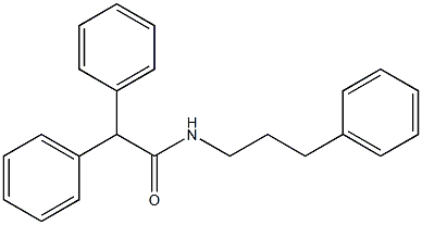 2,2-diphenyl-N-(3-phenylpropyl)acetamide Struktur