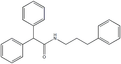 2,2-diphenyl-N-(3-phenylpropyl)acetamide Structure