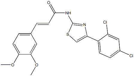  (E)-N-[4-(2,4-dichlorophenyl)-1,3-thiazol-2-yl]-3-(3,4-dimethoxyphenyl)prop-2-enamide