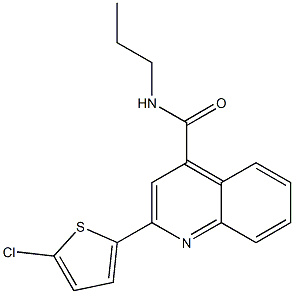 2-(5-chlorothiophen-2-yl)-N-propylquinoline-4-carboxamide Struktur