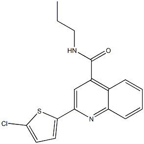 2-(5-chlorothiophen-2-yl)-N-propylquinoline-4-carboxamide Structure