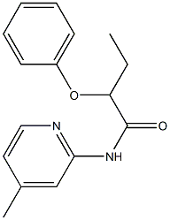 N-(4-methylpyridin-2-yl)-2-phenoxybutanamide,,结构式