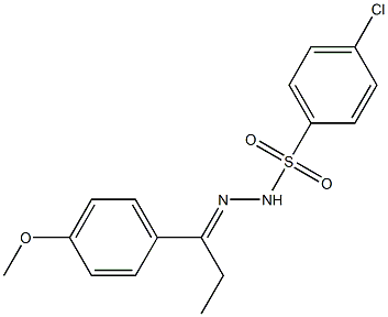 4-chloro-N-[(E)-1-(4-methoxyphenyl)propylideneamino]benzenesulfonamide Structure