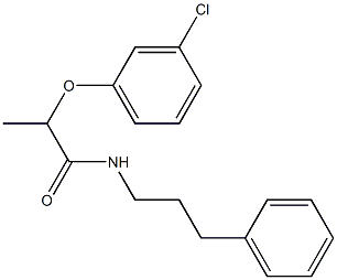 2-(3-chlorophenoxy)-N-(3-phenylpropyl)propanamide Structure