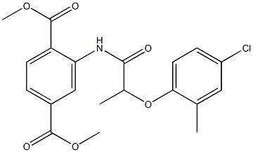 dimethyl 2-[2-(4-chloro-2-methylphenoxy)propanoylamino]benzene-1,4-dicarboxylate Struktur