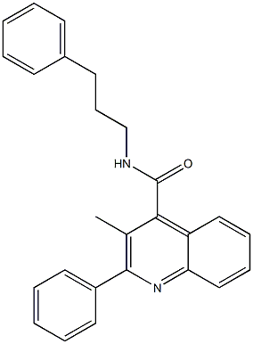 3-methyl-2-phenyl-N-(3-phenylpropyl)quinoline-4-carboxamide 结构式