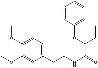 N-[2-(3,4-dimethoxyphenyl)ethyl]-2-phenoxybutanamide 化学構造式
