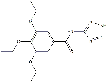 3,4,5-triethoxy-N-(2H-tetrazol-5-yl)benzamide Struktur