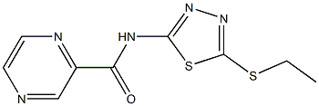 N-(5-ethylsulfanyl-1,3,4-thiadiazol-2-yl)pyrazine-2-carboxamide Structure