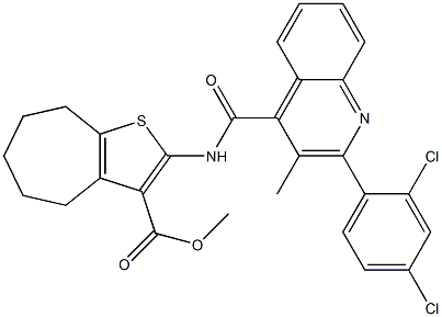 methyl 2-[[2-(2,4-dichlorophenyl)-3-methylquinoline-4-carbonyl]amino]-5,6,7,8-tetrahydro-4H-cyclohepta[b]thiophene-3-carboxylate