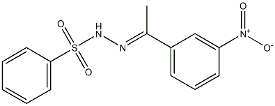 N-[(E)-1-(3-nitrophenyl)ethylideneamino]benzenesulfonamide Struktur