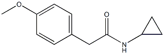 N-cyclopropyl-2-(4-methoxyphenyl)acetamide Struktur