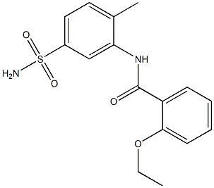 2-ethoxy-N-(2-methyl-5-sulfamoylphenyl)benzamide 结构式