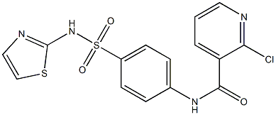 2-chloro-N-[4-(1,3-thiazol-2-ylsulfamoyl)phenyl]pyridine-3-carboxamide Structure