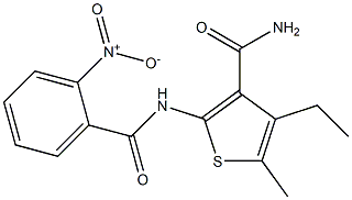 4-ethyl-5-methyl-2-[(2-nitrobenzoyl)amino]thiophene-3-carboxamide Structure