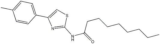 N-[4-(4-methylphenyl)-1,3-thiazol-2-yl]nonanamide 化学構造式