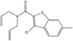 3-chloro-6-methyl-N,N-bis(prop-2-enyl)-1-benzothiophene-2-carboxamide Structure