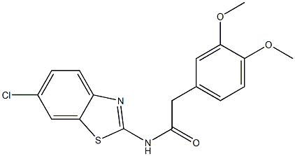 N-(6-chloro-1,3-benzothiazol-2-yl)-2-(3,4-dimethoxyphenyl)acetamide