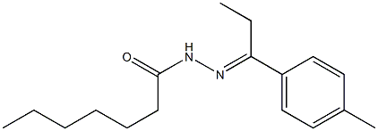 N-[(E)-1-(4-methylphenyl)propylideneamino]heptanamide Struktur