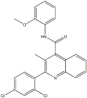 2-(2,4-dichlorophenyl)-N-(2-methoxyphenyl)-3-methylquinoline-4-carboxamide 化学構造式