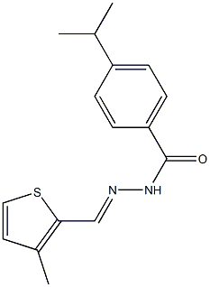 N-[(E)-(3-methylthiophen-2-yl)methylideneamino]-4-propan-2-ylbenzamide 化学構造式