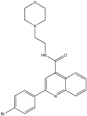 2-(4-bromophenyl)-N-(2-morpholin-4-ylethyl)quinoline-4-carboxamide Structure