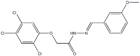 N-[(E)-(3-methoxyphenyl)methylideneamino]-2-(2,4,5-trichlorophenoxy)acetamide Structure