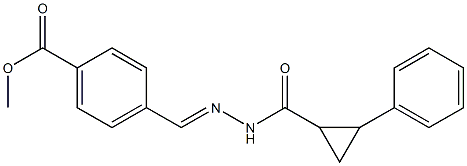 methyl 4-[(E)-[(2-phenylcyclopropanecarbonyl)hydrazinylidene]methyl]benzoate 化学構造式