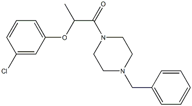 1-(4-benzylpiperazin-1-yl)-2-(3-chlorophenoxy)propan-1-one Structure