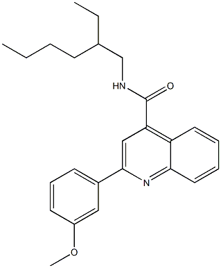 N-(2-ethylhexyl)-2-(3-methoxyphenyl)quinoline-4-carboxamide Structure