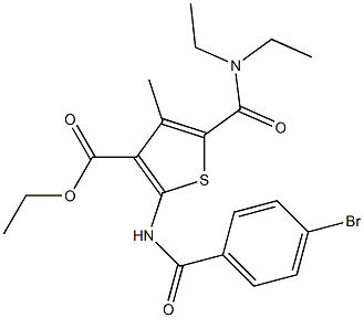 ethyl 2-[(4-bromobenzoyl)amino]-5-(diethylcarbamoyl)-4-methylthiophene-3-carboxylate