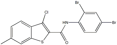 3-chloro-N-(2,4-dibromophenyl)-6-methyl-1-benzothiophene-2-carboxamide Struktur
