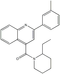 (2-ethylpiperidin-1-yl)-[2-(3-methylphenyl)quinolin-4-yl]methanone Structure