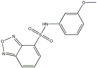 N-(3-methoxyphenyl)-2,1,3-benzoxadiazole-4-sulfonamide,,结构式