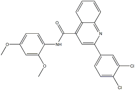 2-(3,4-dichlorophenyl)-N-(2,4-dimethoxyphenyl)quinoline-4-carboxamide Struktur