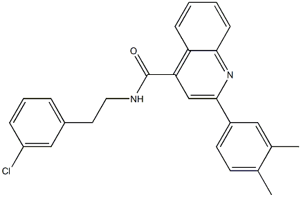 N-[2-(3-chlorophenyl)ethyl]-2-(3,4-dimethylphenyl)quinoline-4-carboxamide Structure