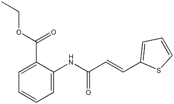 ethyl 2-[[(E)-3-thiophen-2-ylprop-2-enoyl]amino]benzoate Structure