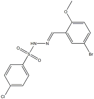 N-[(E)-(5-bromo-2-methoxyphenyl)methylideneamino]-4-chlorobenzenesulfonamide Structure