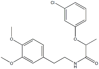 2-(3-chlorophenoxy)-N-[2-(3,4-dimethoxyphenyl)ethyl]propanamide Structure