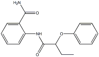 2-(2-phenoxybutanoylamino)benzamide 化学構造式