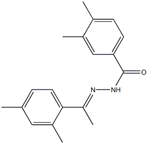 N-[(E)-1-(2,4-dimethylphenyl)ethylideneamino]-3,4-dimethylbenzamide,,结构式