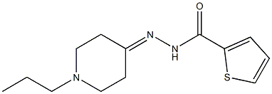 N-[(1-propylpiperidin-4-ylidene)amino]thiophene-2-carboxamide 化学構造式