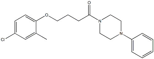 4-(4-chloro-2-methylphenoxy)-1-(4-phenylpiperazin-1-yl)butan-1-one Structure