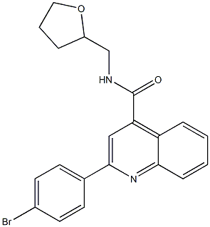 2-(4-bromophenyl)-N-(oxolan-2-ylmethyl)quinoline-4-carboxamide Structure