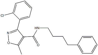 3-(2-chlorophenyl)-5-methyl-N-(4-phenylbutyl)-1,2-oxazole-4-carboxamide Structure